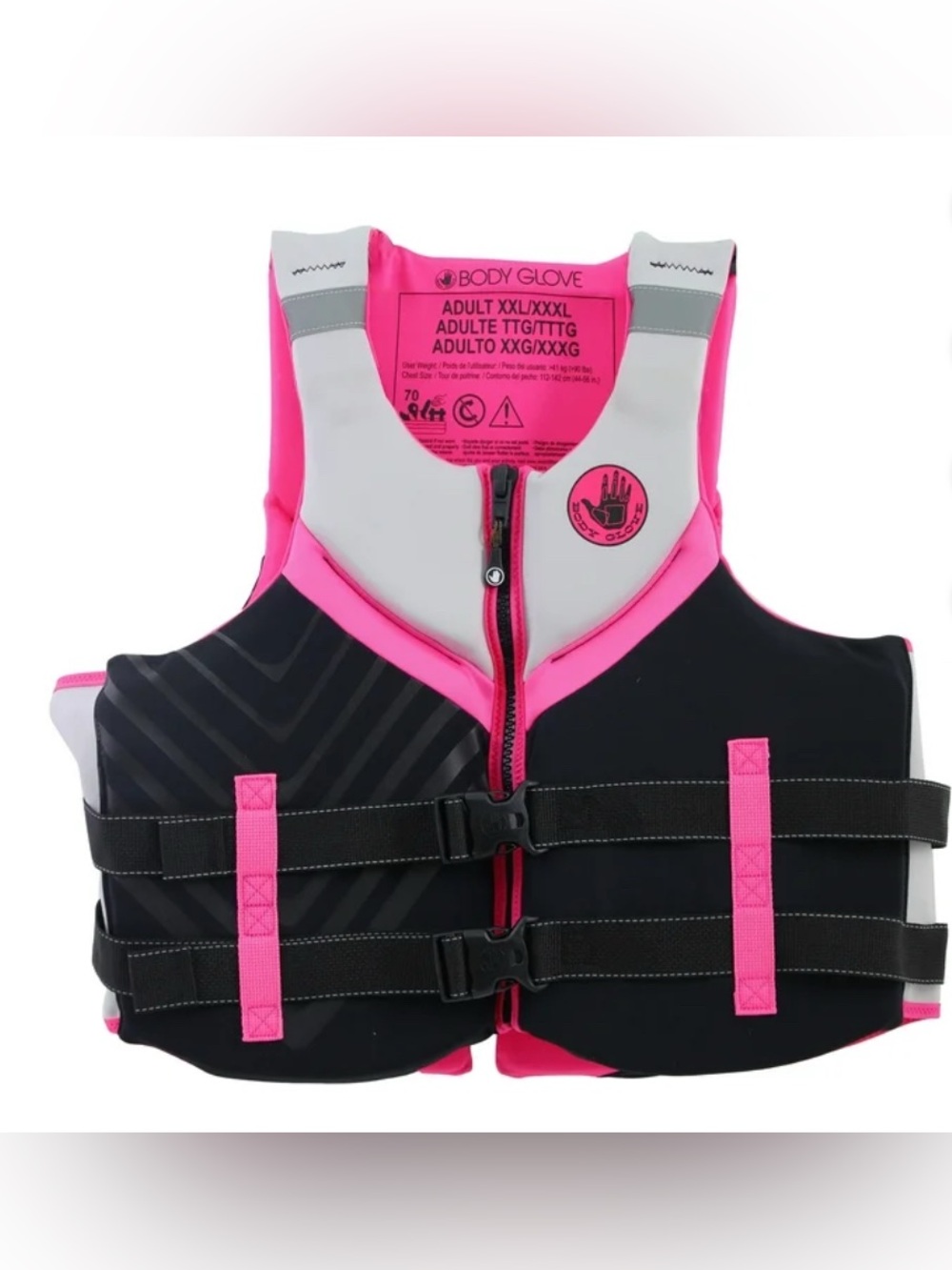 Body Glove Adult Life Vest XXL - XXXL Pink Black Gray NWOT